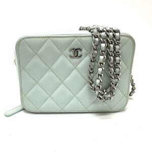 CHANEL Blue Pochette Shoulder Bag